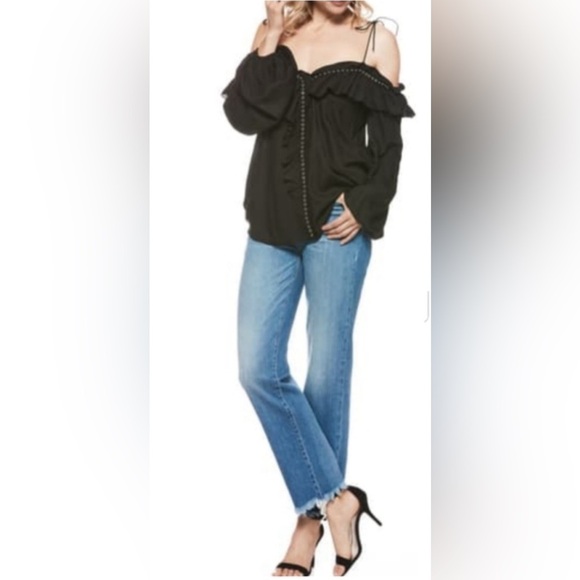 Paige Journee Off-the-Shoulder Long Sleeve Ruffled - Size M - Picture 1 of 3